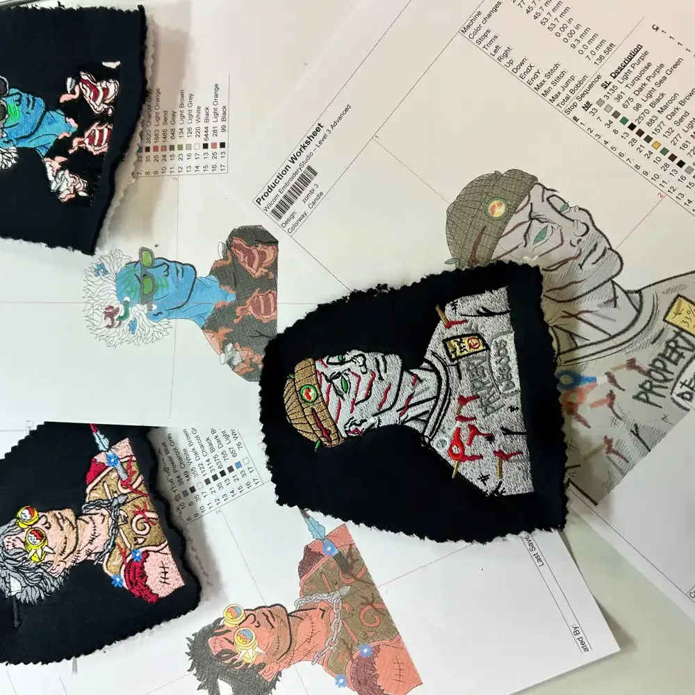 Drawings to Embroidery